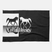 Liebende Pferde Geschirrtuch (Horizontal)