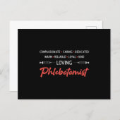 Liebende Phlebotomist Phlebotomie Doktor Nurse Ges Postkarte (Vorne/Hinten)