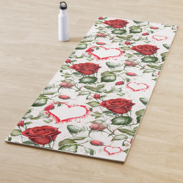 Liebende Rote Rosen Yogamatte