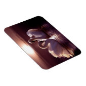 Liebende Schwäne als Herz Magnet (Rechte Seite)