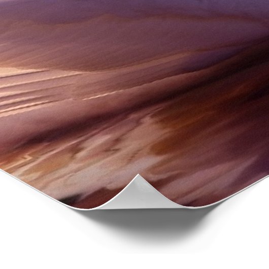 Liebende Schwäne als Herz Poster (Ecke)