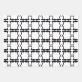 Liebende schwarze Schwäne, die Papierblätter umhül Geschenkpapier Set (Vorderseite 3)