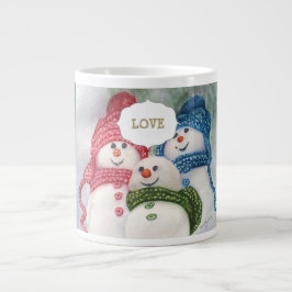 LIEBENDE SNOWMAN-FAMILIE Jumbo-Tasse