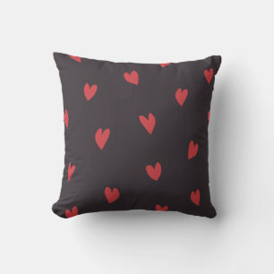 Liebende Touch Rotes Schwarzes Kissen