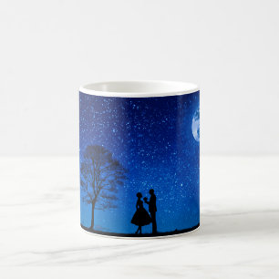 Liebende unter einem Vollmond Kaffeetasse