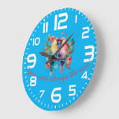 Liebende Vögel. Du warst immer der Einzige! Große Wanduhr (Winkel)