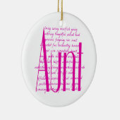 Liebende Worte für Tante Keramikornament (Rechts)