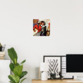 Liebende zu Pferd Poster (Heimbüro)