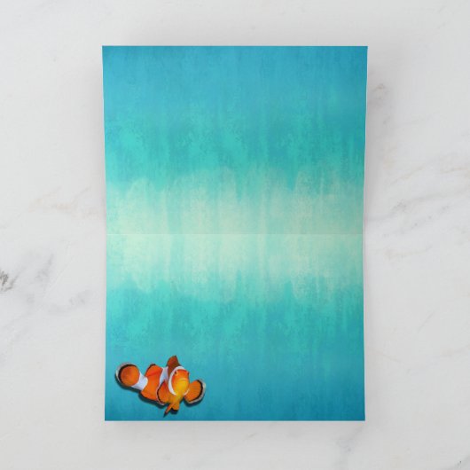 Liebender Clownfisch im Meer Karte (Innenseite)