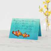 Liebender Clownfisch im Meer Karte (Gelbe Blume)