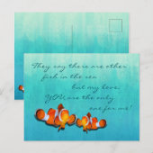 Liebender Clownfisch im Meer Postkarte (Vorne/Hinten)