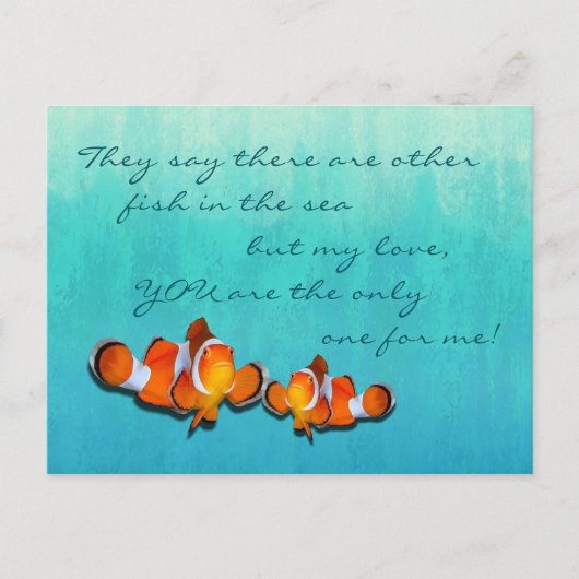 Liebender Clownfisch im Meer Postkarte (Vorderseite)