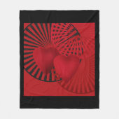 Liebendes Herz Fleecedecke (Vorderseite)