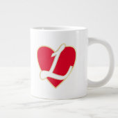 Liebendes Herz Jumbo-Tasse (Rechts)