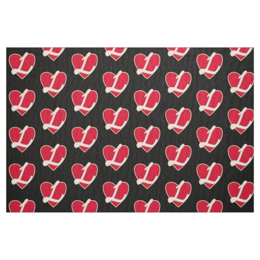 Liebendes Herz Stoff (Fat Quarter (45,7 x 55,9 cm))