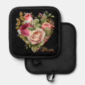 Liebendes Herz Topflappen (Vorderseite/Rückseite)