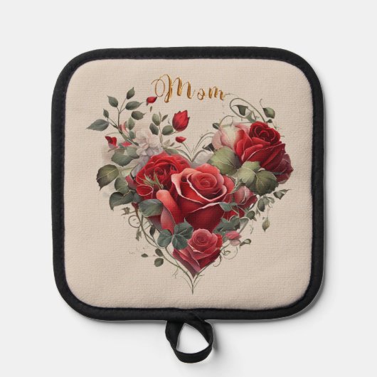 Liebendes Herz Topflappen (Vorderseite)