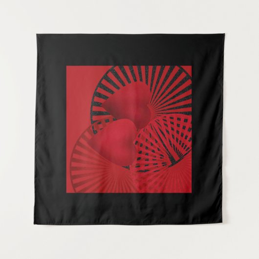 Liebendes Herz Wandteppich (Vorderseite (Horizontal))