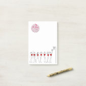 LiebeNetball bringt Strichmännchen in Position Post-it Klebezettel (Auf Schreibtisch)