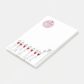 LiebeNetball bringt Strichmännchen in Position Post-it Klebezettel (angewinkelt)