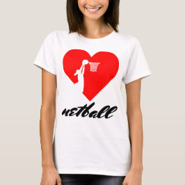 Liebenetball-Herz-Entwurf T-Shirt