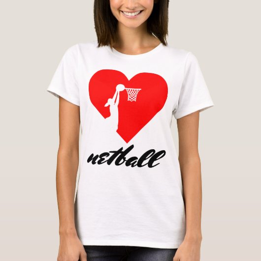 Liebenetball-Herz-Entwurf T-Shirt (Vorderseite)