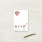 Liebenetball-Positionen Post-it Klebezettel (Auf Schreibtisch)