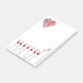 Liebenetball-Positionen Post-it Klebezettel (angewinkelt)