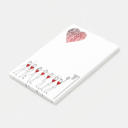 Liebenetball-Positionen Post-it Klebezettel (angewinkelt)