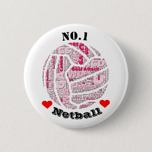 Liebenetball-Spieler bringt Button-Abzeichen in Button