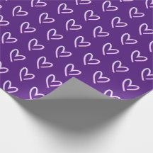 Liebens Herz Lila Geschenkpapier