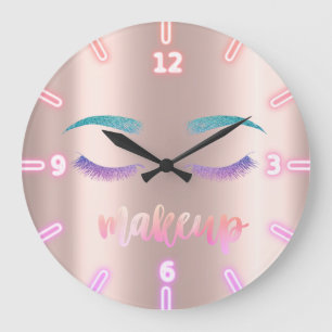 Liebenswert Cool Trendige Roségold Glitter Falsche Große Wanduhr