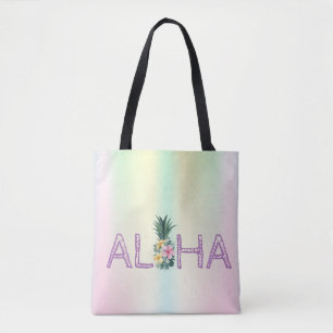 Liebenswerte Aloha Hawaiianische Ananas Blumen Bun Tasche
