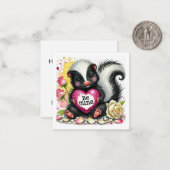 Liebenswerte Be Mine Stinktier Klassenzimmer Valen Mitteilungskarte (Vorderseite/Rückseite Beispiel)