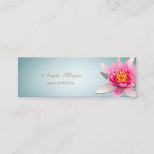 Liebenswerte elegante Wasserfarbe Lotusblume Mini Visitenkarte