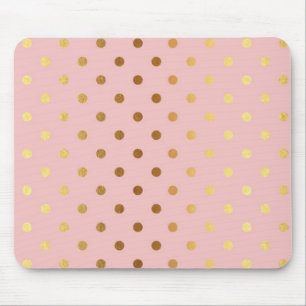 Liebenswerte falsche Gold Punkte Blumen Mousepad