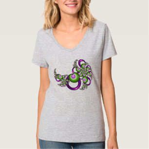 Liebenswerte Pink Grüne Herzen Moderne Abstrakte F T-Shirt