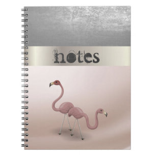Liebenswerte Rosa Flamingos - Verliebt - Personali Notizblock
