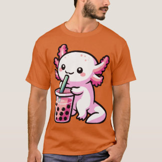liebenswerter Baby Axolotl trinkt Boba T-Shirt