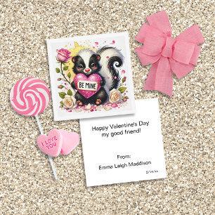Liebenswerter Be Mine Skunk Klassenraum Valentinst Mitteilungskarte