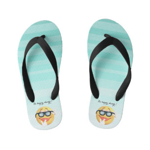 Liebenswerter Emoji-Gesicht - Sei immer glücklich Kinderbadesandalen