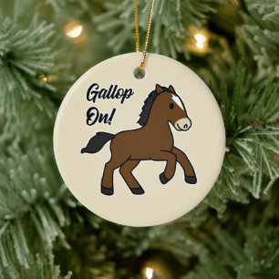 Liebenswerter Galopp! Glückliches Fohlen Kawaii-Pf Keramik Ornament