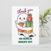 Liebenswerter Geist mit Geschenken Dankeskarte (Stehend Vorderseite)