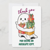 Liebenswerter Geist mit Geschenken Dankeskarte (Vorderseite)