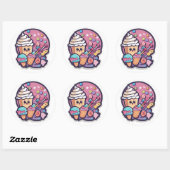 Liebenswerter Kawaii Candy Cupcake Aufkleber | Süß (Blatt)