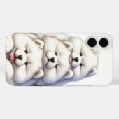 LIEBENSWERTER STAPEL AUS SAMOJEDEN-WELPEN Case-Mate iPhone HÜLLE (Rückseite (Horizontal))