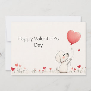 Liebenswerter Valentinstag-Grußkarte ❤️🎈 Karte