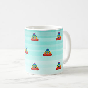 Liebenswertes Regenbogen-Kot-Emoji Kaffeetasse
