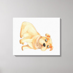 Liebenswürdige Bulldog Wall Art Pitbull Owner Leinwanddruck