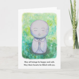 Liebenswürdige Jizo-Meditation Buddhistischer Feie Karte